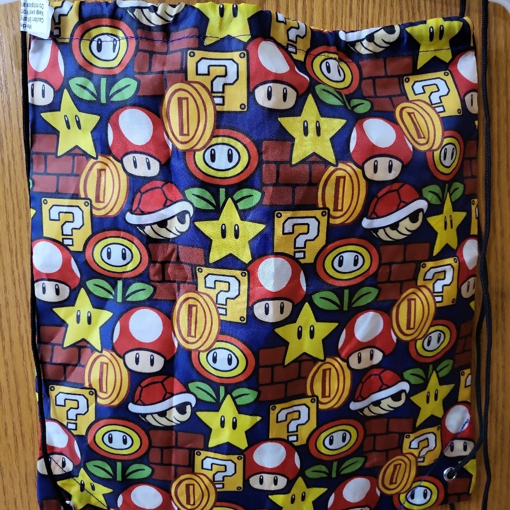 Mario Brothers Pull String Backpack